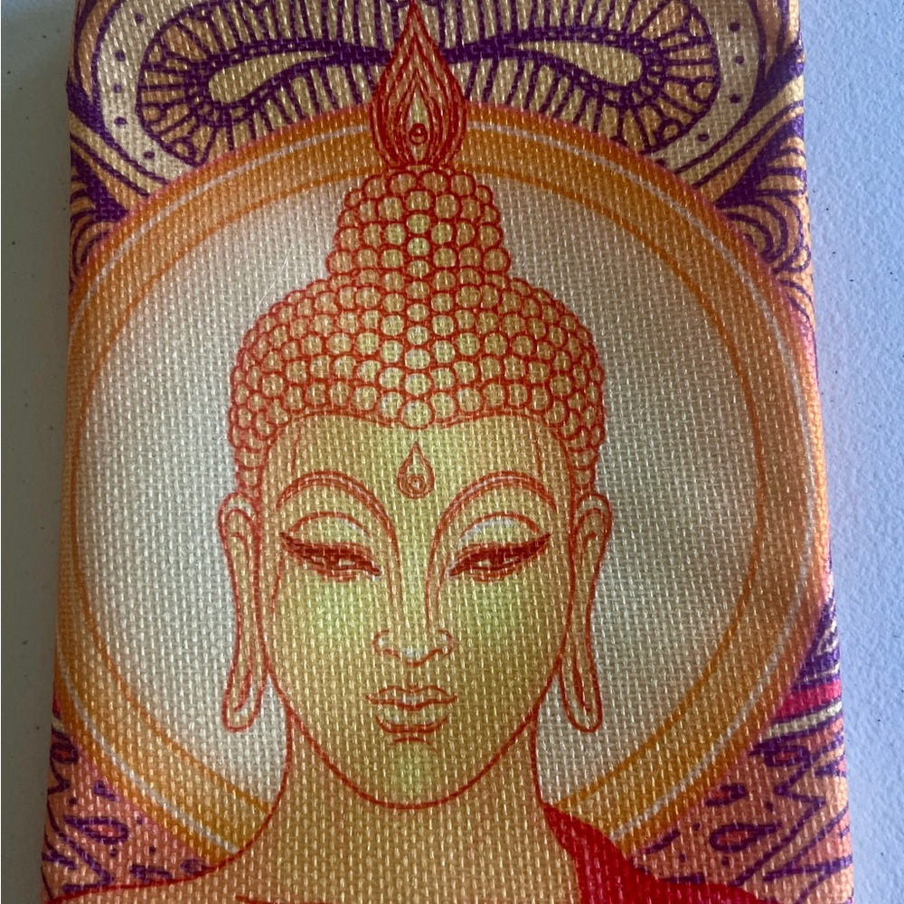 Colorful Buddha Meditation Tapestry Pillow Case NWOT